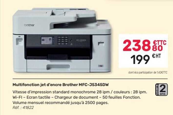 multifonction jet d'encre brother mfc-j5345dw