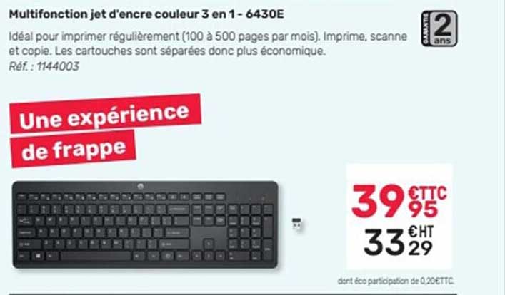 multifonction jet d'encre couleur 3 en 1 - 6430e