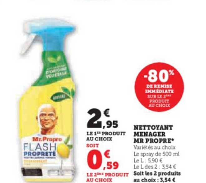 nettoyant ménager mr propre