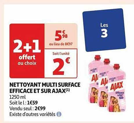 Nettoyant Multi Surface Efficace Et Sur Ajax