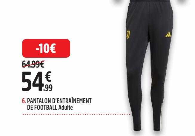 pantalon d'entraînement de football adulte adidas