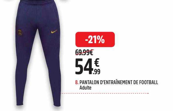 pantalon d'entraînement de football adulte nike