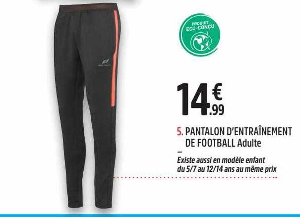 pantalon d'entraînement de football adulte