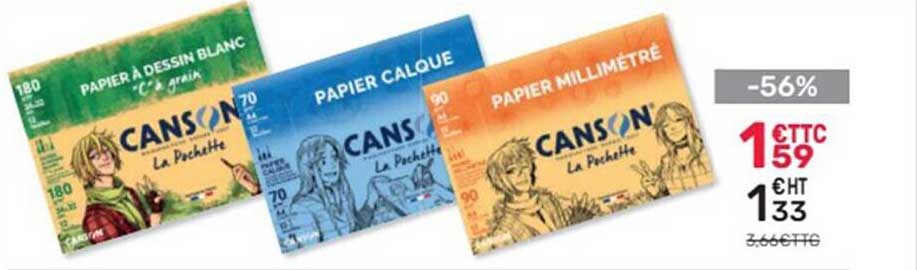 Papier à Dessin Blanc, Papier Calque, Papier Millimétré Canson