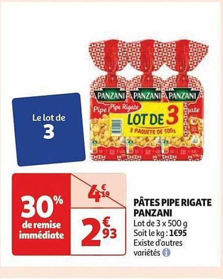 pâtes pipe rigate panzani