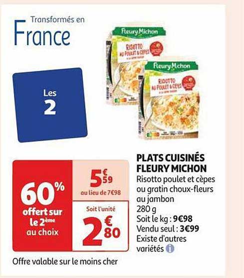 plats cuisinés fleury michon