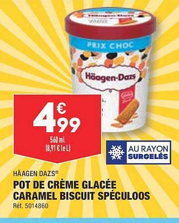 pot de crème glacée caramel biscuit spéculoos häagen dazs