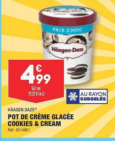 pot de crème glacée cookies & cream häagen dazs