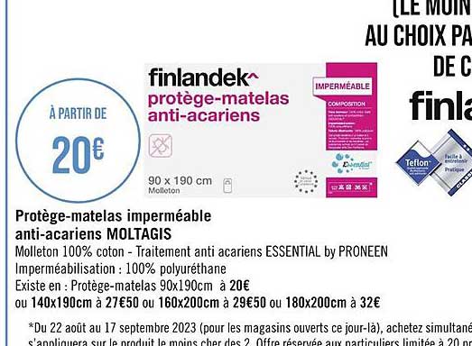 protège-matelas imperméable anti-acariens moltagis finlandek^
