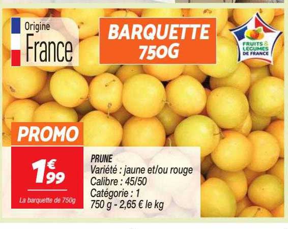 prune jaune et/ou rouge