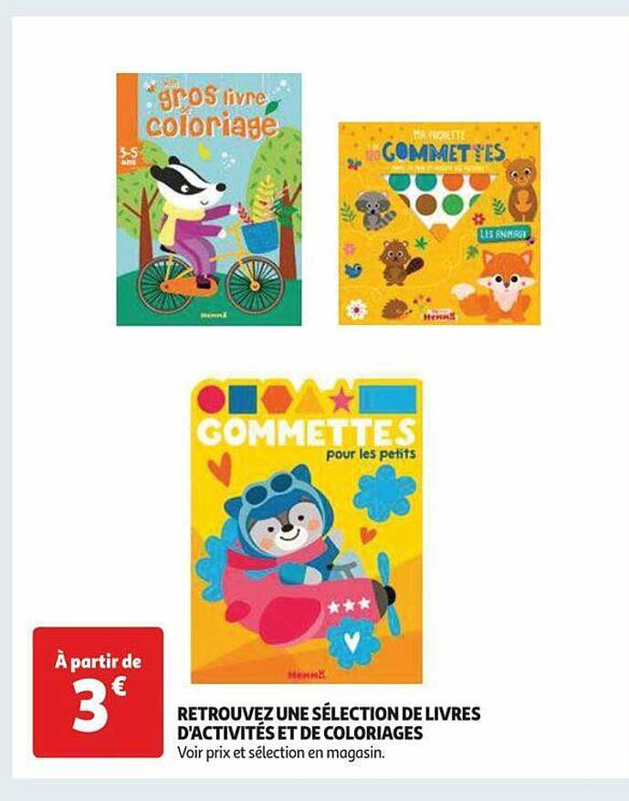 retrouvez une sélection de livres d'activités et de coloriages