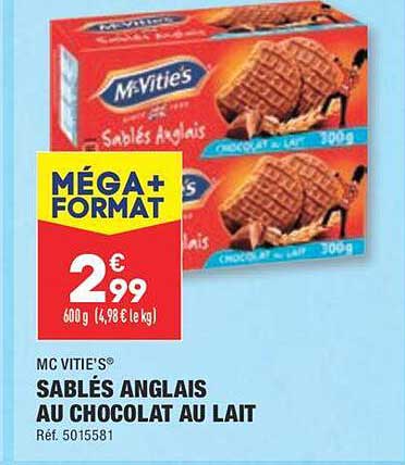 sablés anglais au chocolat au lait mc vitie's