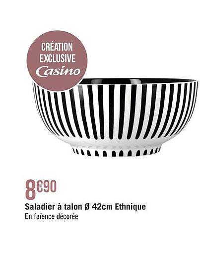 saladier à talon ø 42 cm ethnique