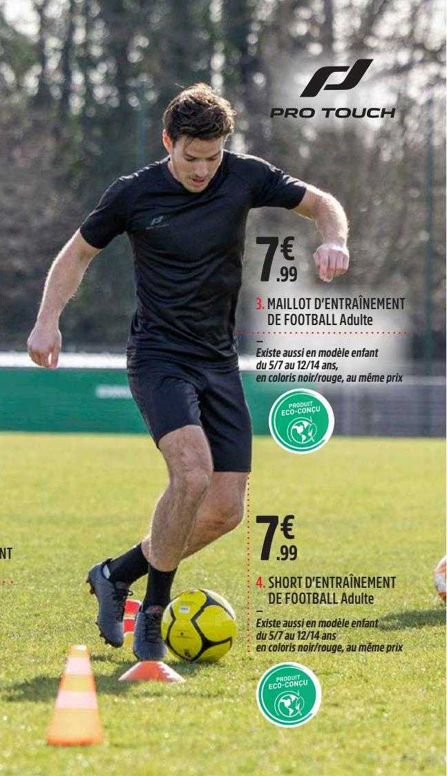 short d'entraînement de football adulte pro touch