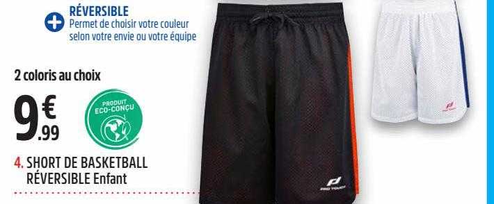 Short De Basketball Réversible Enfant