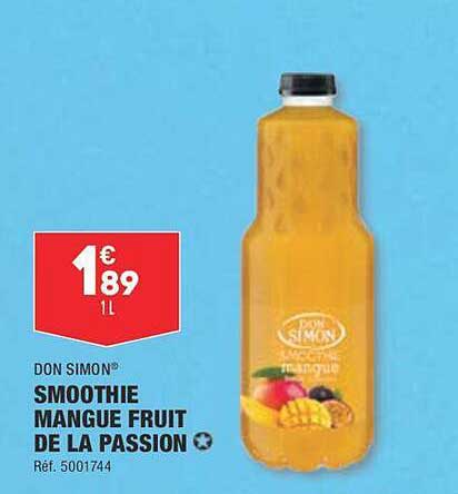 smoothie mangue fruit de la passion don simon