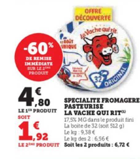 spécialité fromagère pasteurisé la vache qui rit
