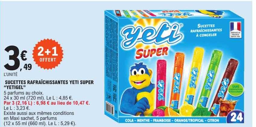 sucettes rafraîchissantes yeti super "yetigel"