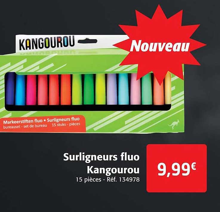 surligneurs fluo kangourou