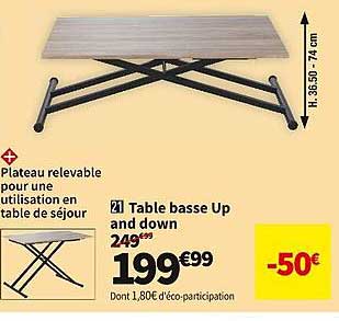 table basse up and down