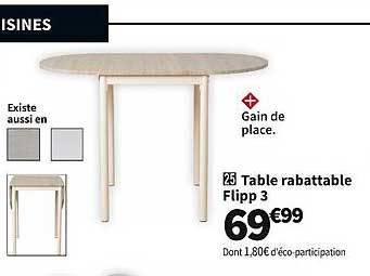 table rabattable flipp 3