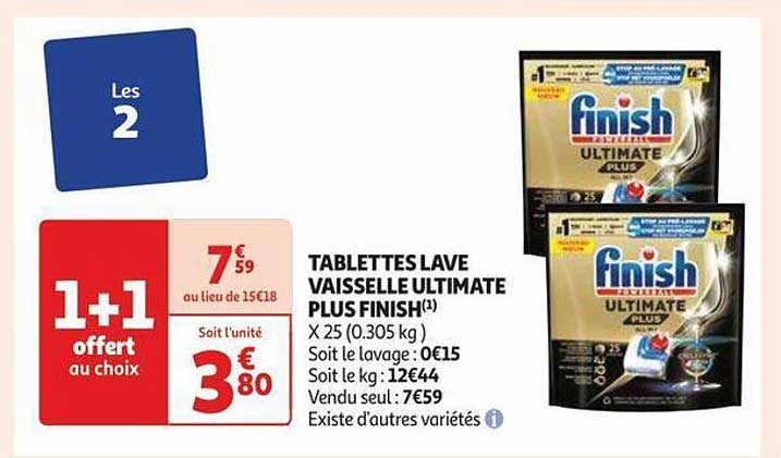 tablettes lave vaisselle ultimate plus finish