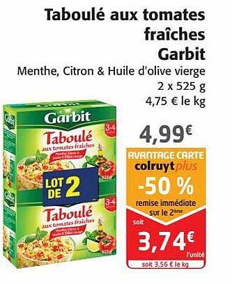 Taboulé Aux Tomates Fraîches Garbit