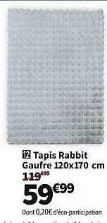 tapis rabbit gaufre 120 x 170 cm
