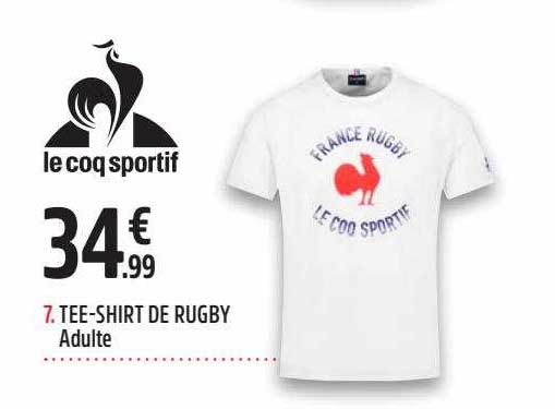 tee-shirt de rugby adulte le coq sportif