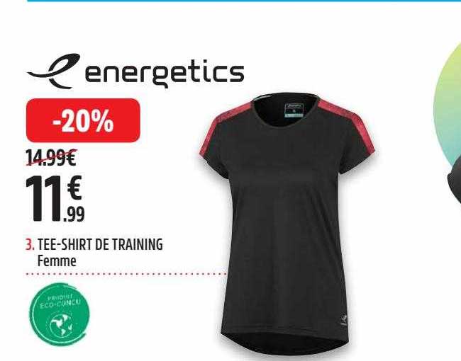 tee-shirt de training femme energetics