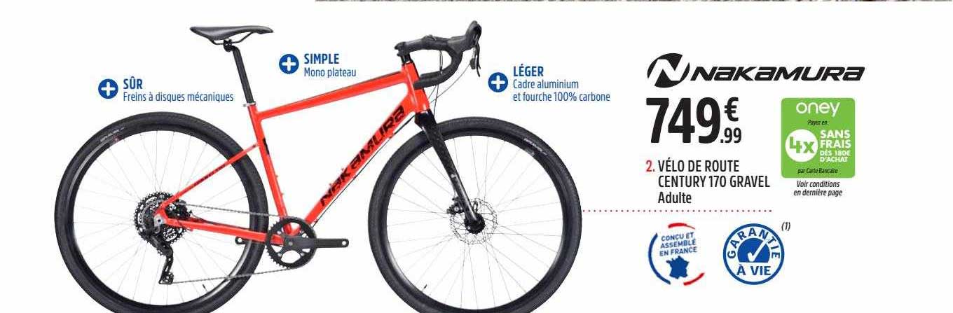 vélo de route century 170 gravel adulte nakamura