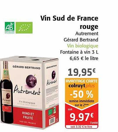vin sud de france rouge autrement gérard bertrand