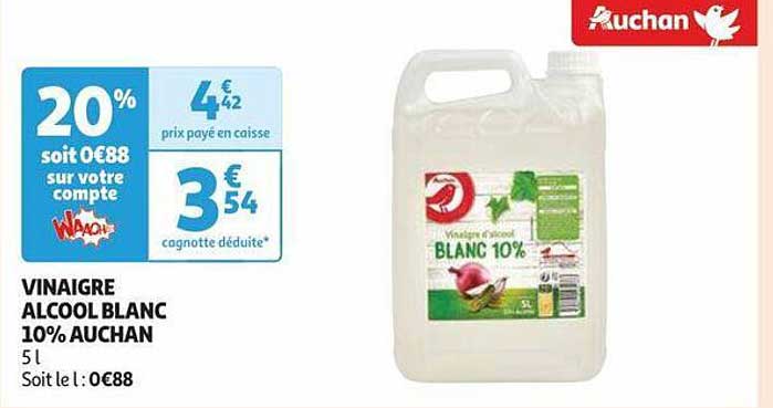 Vinaigre Alcool Blanc 10% Auchan