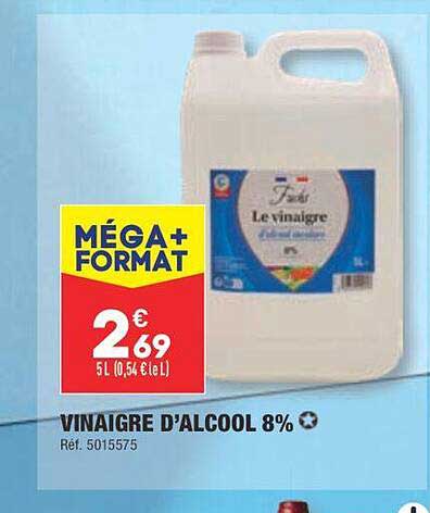 vinaigre d'alcool 8%