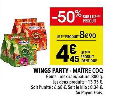 wings party maître coq