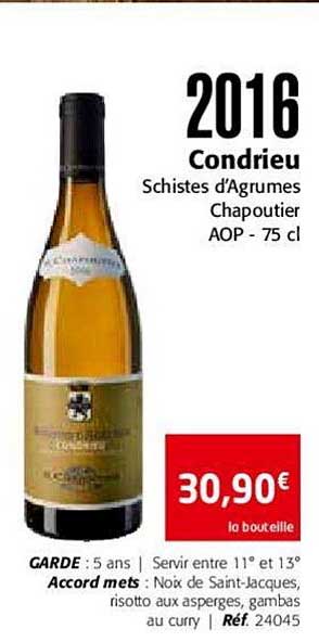 2016 condrieu schiste d'agrumes chapoutier