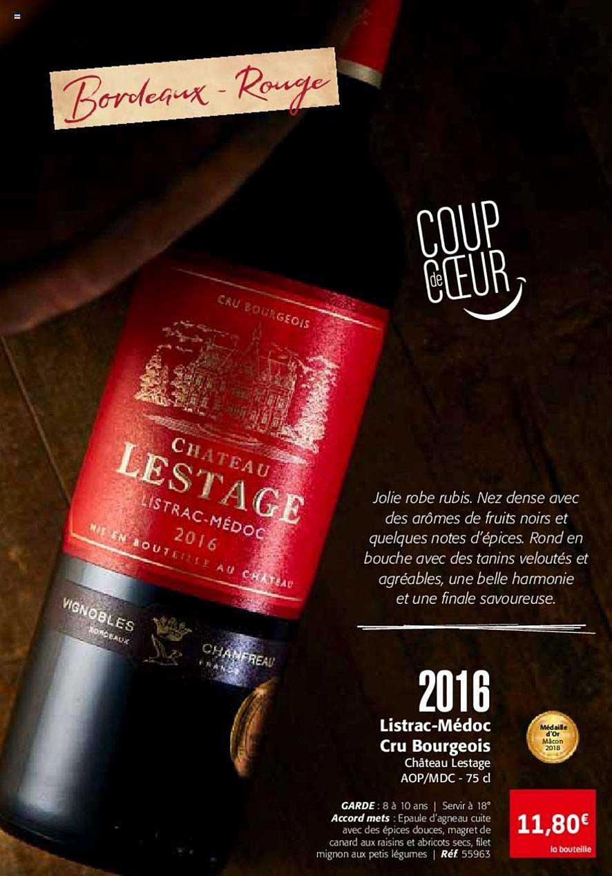 2016 listrac médoc cru bourgeois château lestage