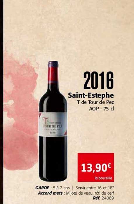 2016 saint estephe t de tour de pez