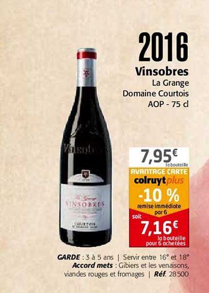 2016 vinsobres la grange domaine courtois aop