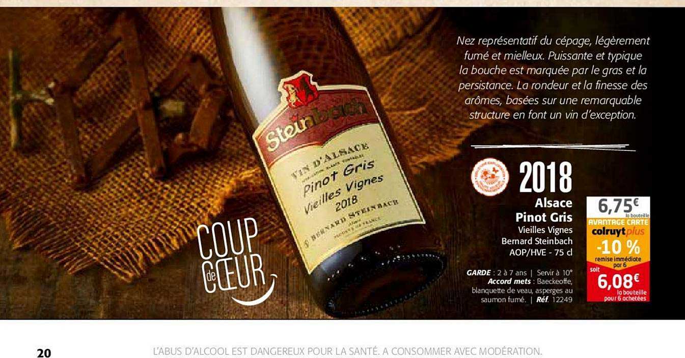 2018 Alsace Pinot Gris Vieilles Vignes Bernard Steinbach Aop Hve