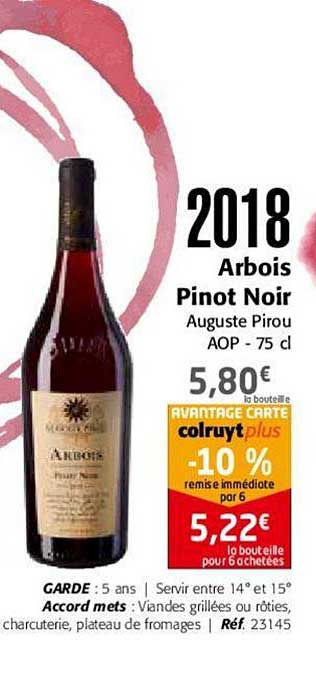2018 arbois pinot noir august pirou