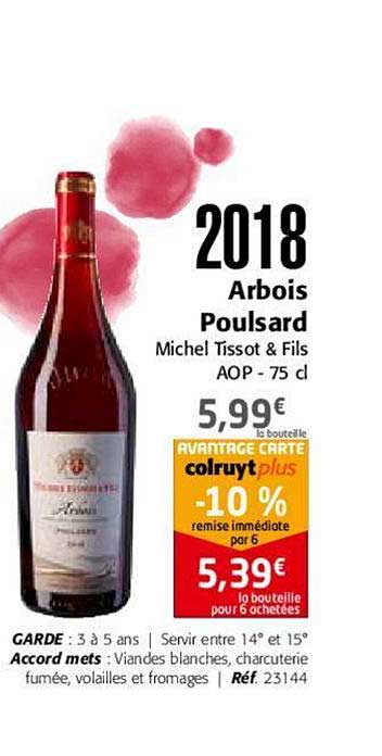 2018 arbois poulsard michel tissot & fils