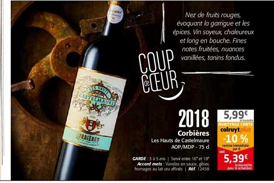 2018 corbières les hauts de castelmaure aop mdp