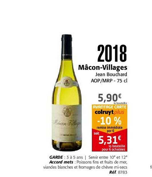 2018 mâcon villages jean bouchard aop mrp