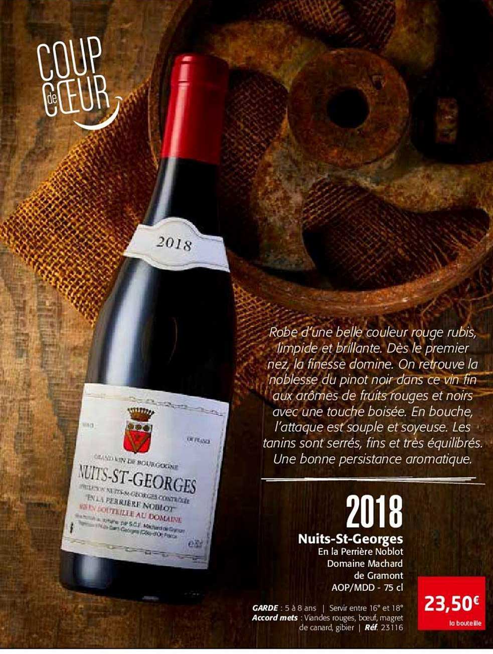 2018 nuits st georges en la perrière noblot domaine machard de gramont aop mdd