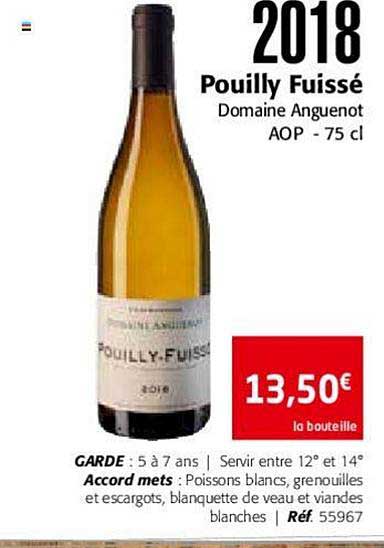 2018 pouilly fuissé domaine anguenot aop