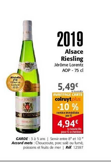 2019 alsace riesling jérôme lorentz aop