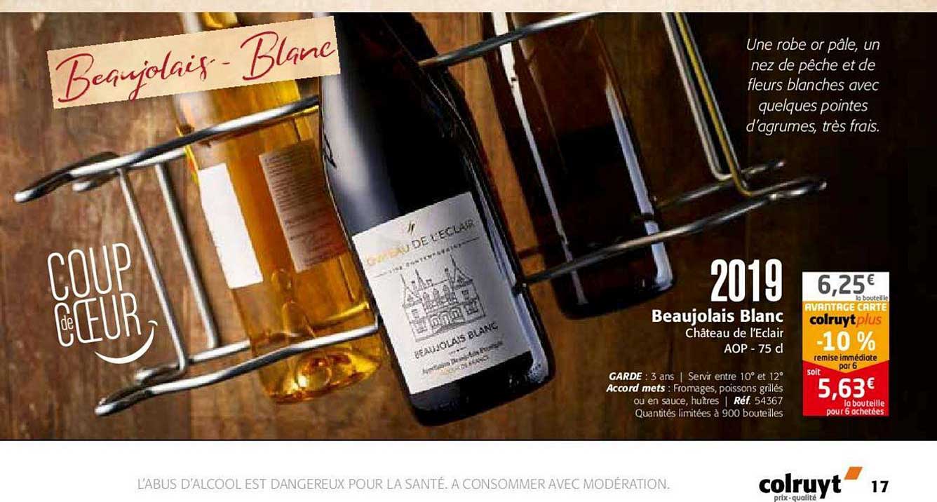 2019 beaujolais blanc château de l'eclair aop
