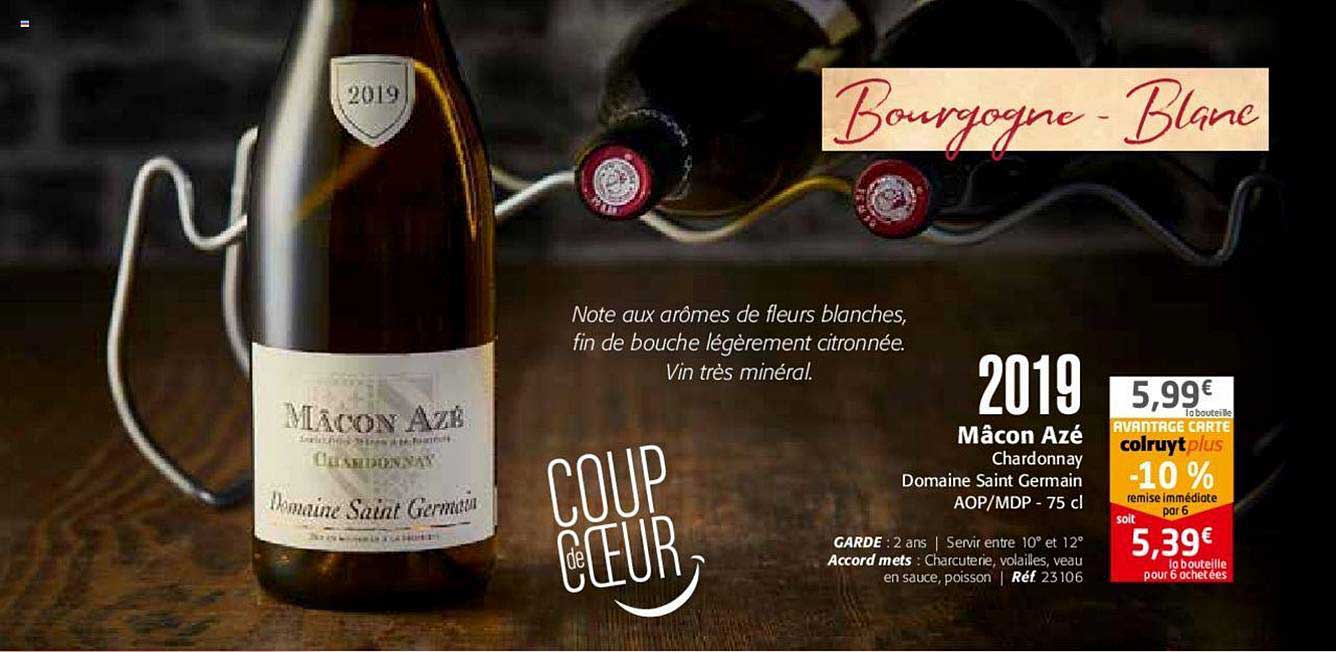 2019 mâcon azé chardonnay domaine saint germain aop mdp
