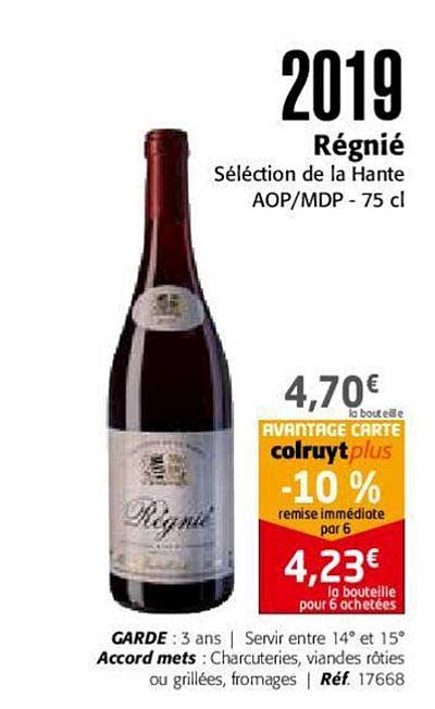 2019 régnié séléction de la hante